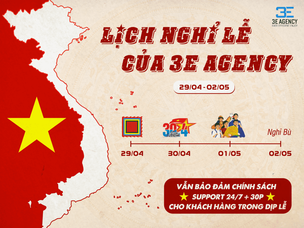 Lịch nghỉ lễ của 3e agency
